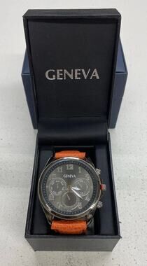 Men Geneva 7391 Stainless Steel Quartz analog wrist watch